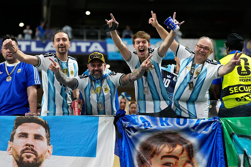 Argentina vs England FIFA World Cup 2026 Semi-Final Argentina fans AP Photo