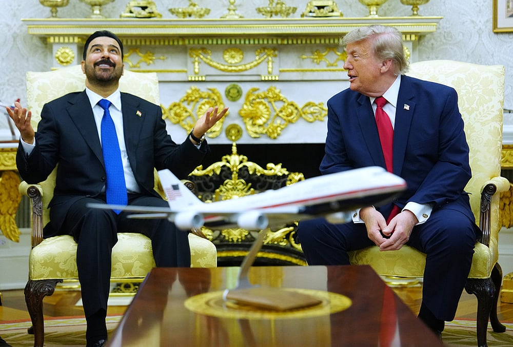 Donald Trump and Iraqs PM Ali al-Zaidi
