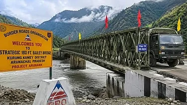 Arunachal: Strategic Damin-Huri Border Outpost Reconnected as Temporary Bridge Built in Record Time