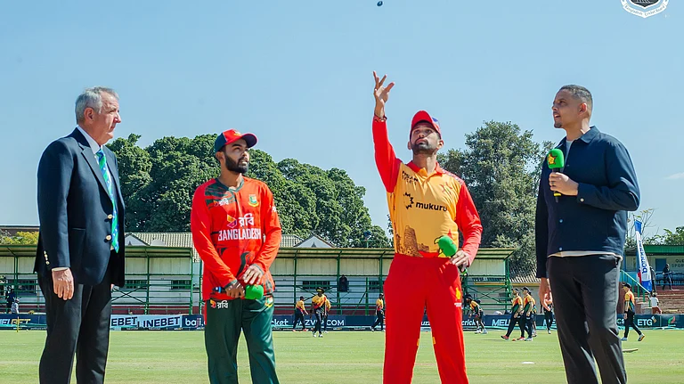 Bangladesh have won the toss and elected to field first in the 1st T20I Bulawayo on Wednesday, July 15. - X/Bangladesh Cricket