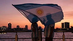 England and Argentina renew one of football's fiercest rivalries in the semi-final of the FIFA World Cup at Atlanta Stadium on Wednesday on July 16. - AP Photo/Adam Gray
