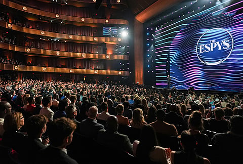 Host Marcello Hernández speaks at the ESPY Awards in the David H. Koch Theater at Lincoln Center Wednesday, July 15, 2026, in New York. 