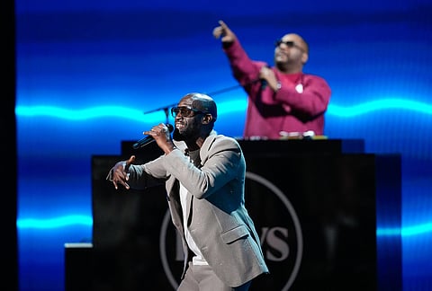 Kelvin Mercer, left, and Vincent Mason of De La Soul perform at the ESPY Awards in the David H. Koch Theater at Lincoln Center Wednesday, July 15, 2026, in New York. 