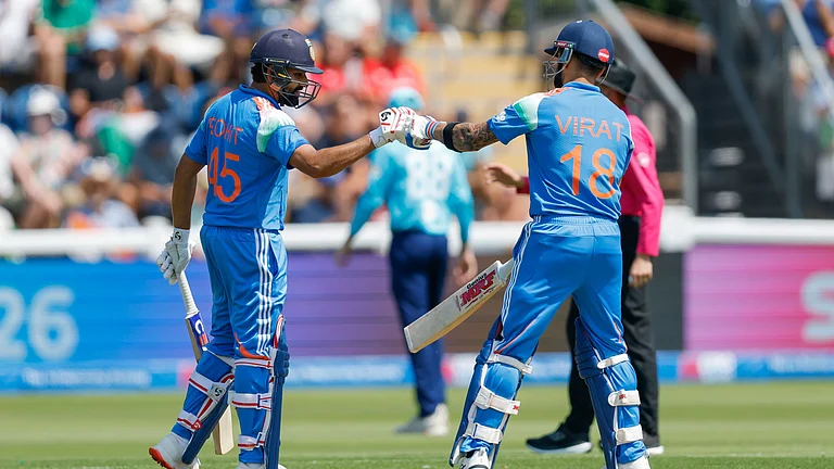 Virat-Kohli looks strong as India marching towards a big total in the 2nd ODI in Cardiff. - X/BCCI