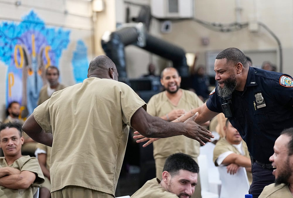 England vs Argentina Rikers Island inmates World Cup Watch Party photos-