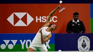 | Photo: PTI/Gurinder Osan : BWF India Open 2025: India's PV Sindhu returns to Japan's Manami Suizu