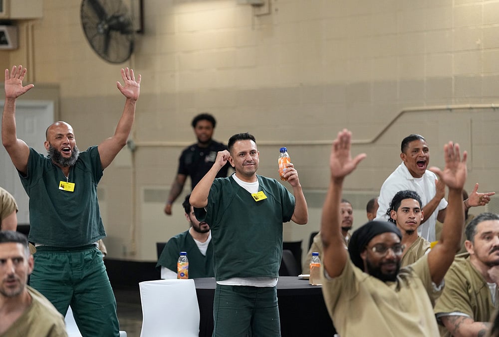 England vs Argentina Rikers Island inmates World Cup Watch Party photos-