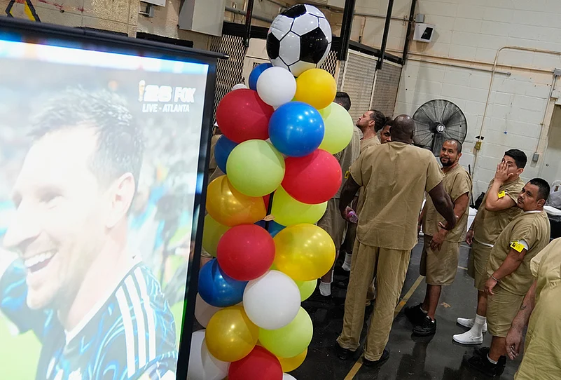 England vs Argentina Rikers Island inmates World Cup Watch Party photos-