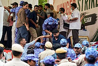 How Delhi Police Planned The '30-Second' Operation To Remove Sonam Wangchuk From Jantar Mantar Salman Ali : Security personnel detain supporters of the Cockroach Janata Party (CJP) as they raise slogans after activist Sonam Wangchuk, unseen, who has been on an indefinite hunger strike for 21 days, is shifted to a hospital from Jantar Mantar, in New Delhi, Saturday, July 18, 2026.