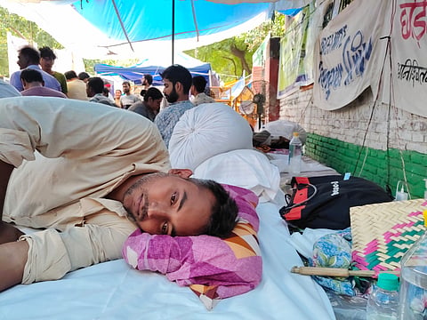Manish, an AISA activist, has been on a hunger strike alongside Sonam Wangchuk for the past 21 days.