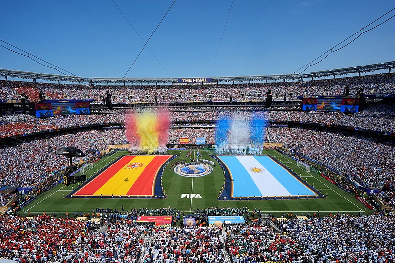 spain vs argentina fifa world cup 2026 final National Anthems AP photo