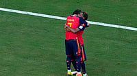 Spain Clinch FIFA World Cup 2026 Title As Ferran Torres Shatters Messi, Argentina's Dream (AP Photo/Yuki Iwamura) : Spain's Ferran Torres (7) celebrates scoring their first goal with Spain's Lamine Yamal during the World Cup final soccer match between Spain and Argentina in East Rutherford, N.J., near New York, Sunday, July 19, 2026.