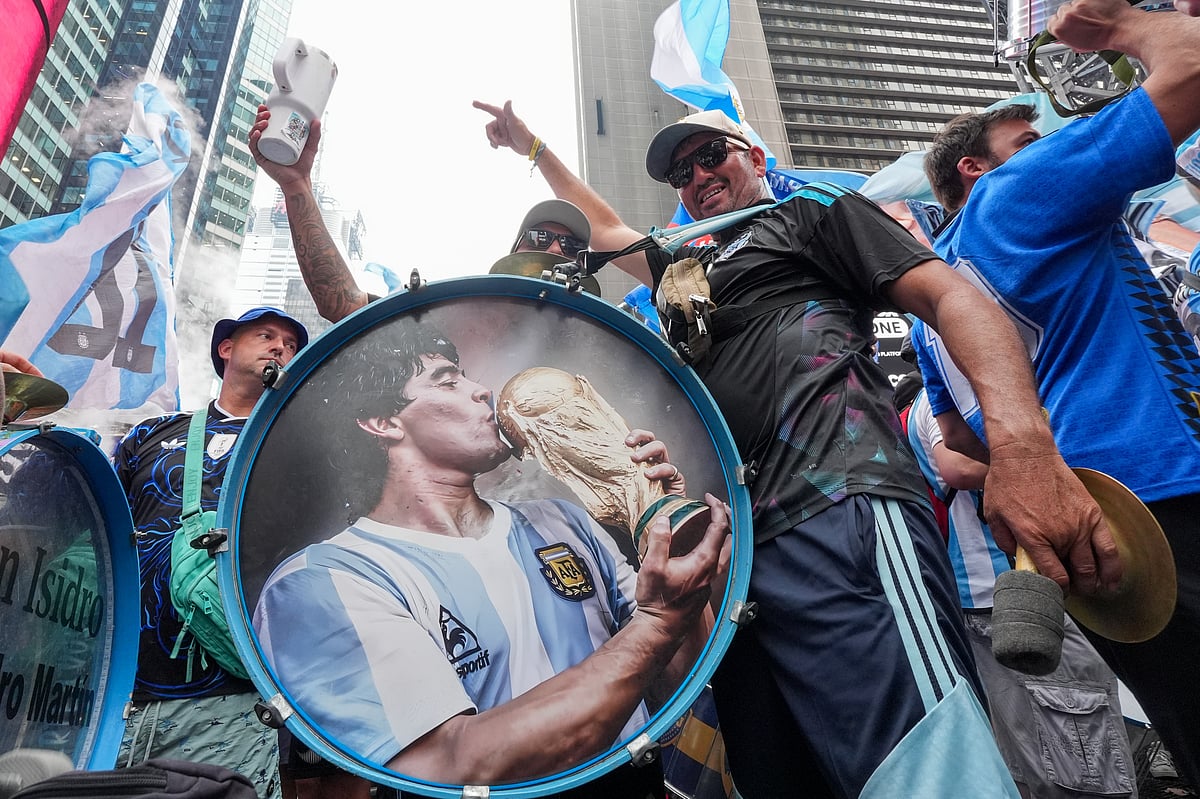 spain vs argentina fifa world cup 2026 final Fans AP photo