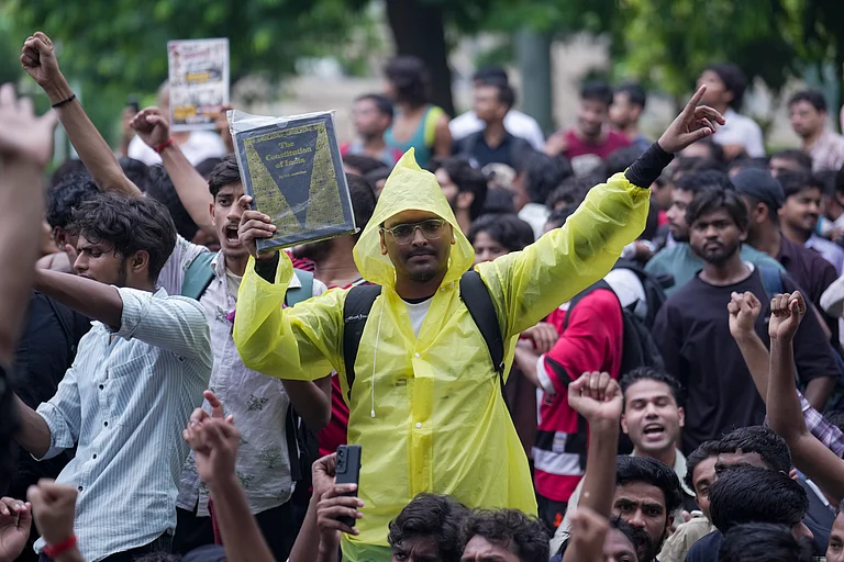 Sonam Wangchuk News LIVE: Cockroach Janata Party (CJP) supporters raise slogans, near Jantar Mantar ahead of a protest march, in New Delhi, early Monday, July 20, 2026. Delhi Police is on high alert ahead of the Monsoon Session of Parliament and CJP's proposed "Chalo Sansad" march on Monday, with heavy deployment of personnel visible at every nook and corner around Jantar Mantar, Parliament and other key locations. - KARMA