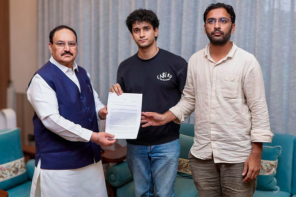 CJP protest: JP Nadda meets Saurav Das