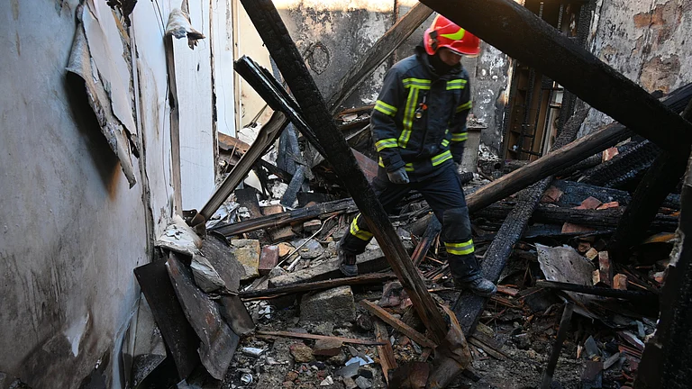 A Russian strike in Odesa, Ukraine - (AP Photo/Michael Shtekel)