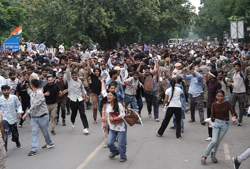 Parliament street protest