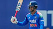 | Photo: SLC via PTI : India's Kumar Kushagra celebrates his half century during the fifth match between India A and Afghanistan A in the Tri-Nation A Series, in Dambulla, Sri Lanka.
