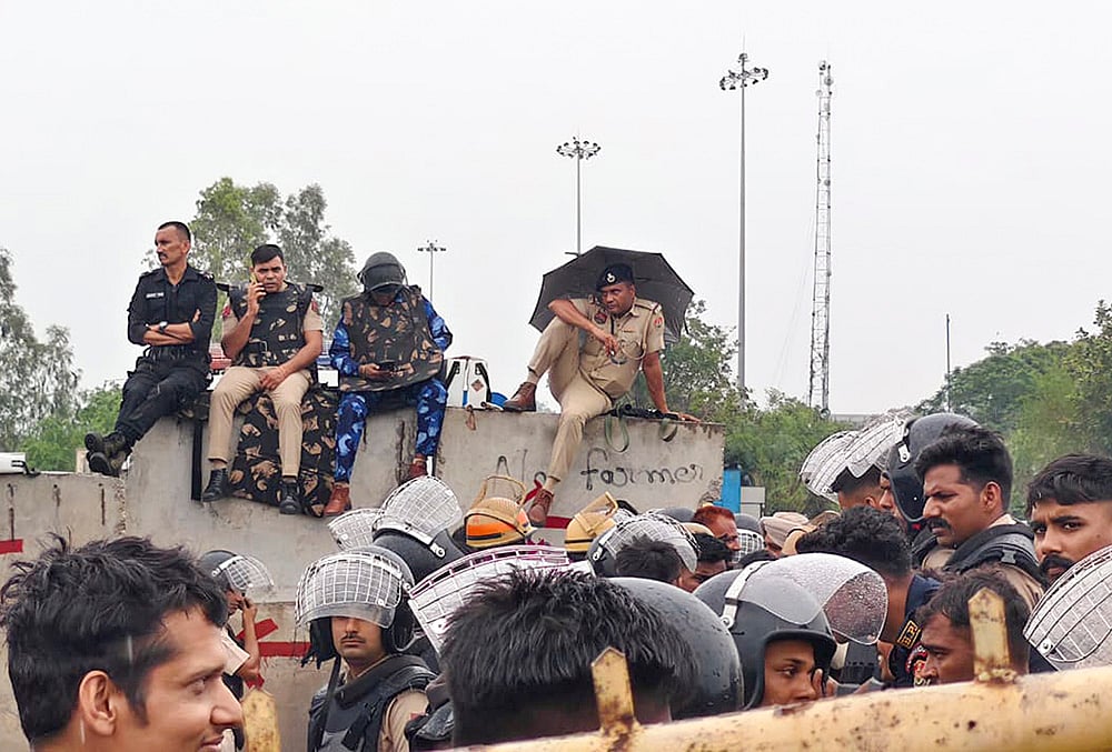 Security at Shambhu Border, Haryana