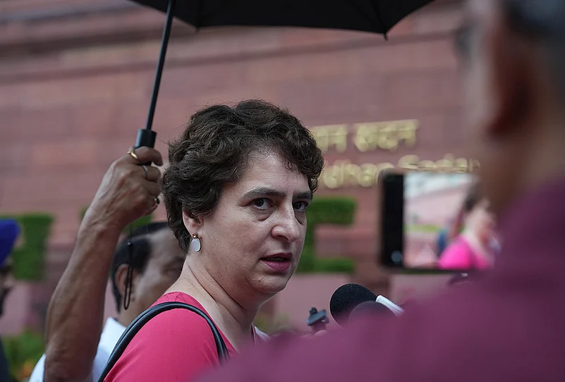 Priyanka Gandhi at Parliament