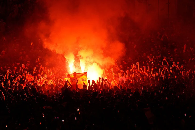 Spain’s World Cup winning soccer team returned home