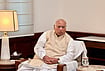 Kharge To Host Lunch For INDIA Bloc MPs At Restaurant | Photo: AICC via PTI : Congress MP and Rajya Sabha LoP Mallikarjun Kharge during a meeting of the INDIA bloc leaders, at Parliament House, in New Delhi.