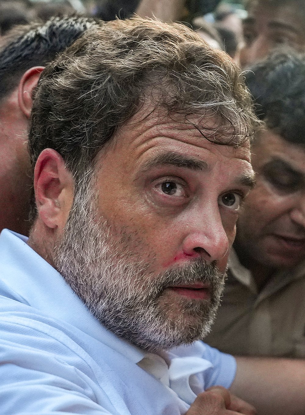Congress sit-in protest near PMs residence Rahul Gandhi