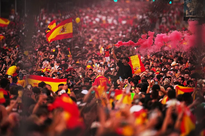 Spain’s World Cup winning soccer team returned home
