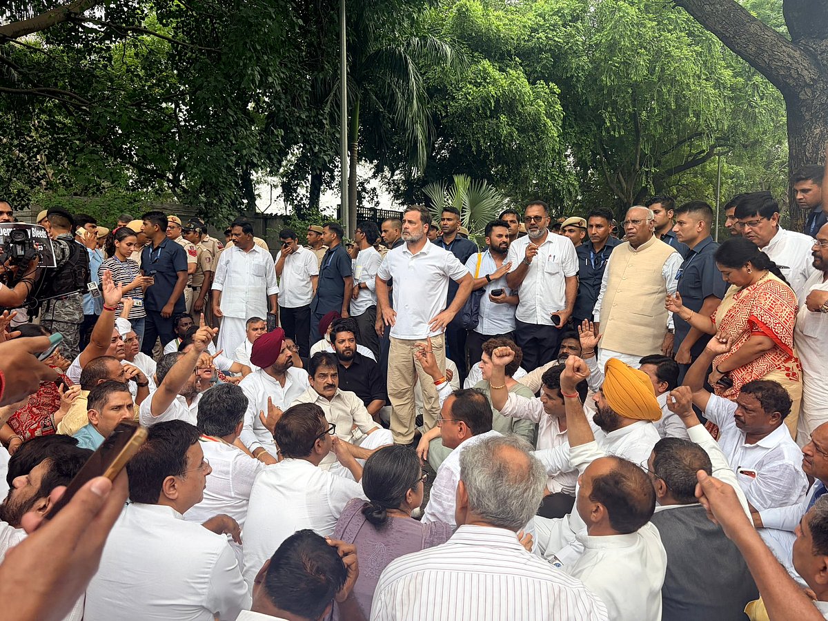Rahul Gandhi Leads March to PM House Over “Police Brutality” Against Students, Demands Resignations   - Rahul Gandhi Social Media 