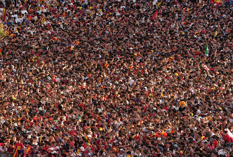 Spanish football supporters