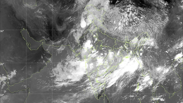 IMD releases satellite image of thick band of cloud slicing through Bay of Bengal to Arabian Sea - IMD