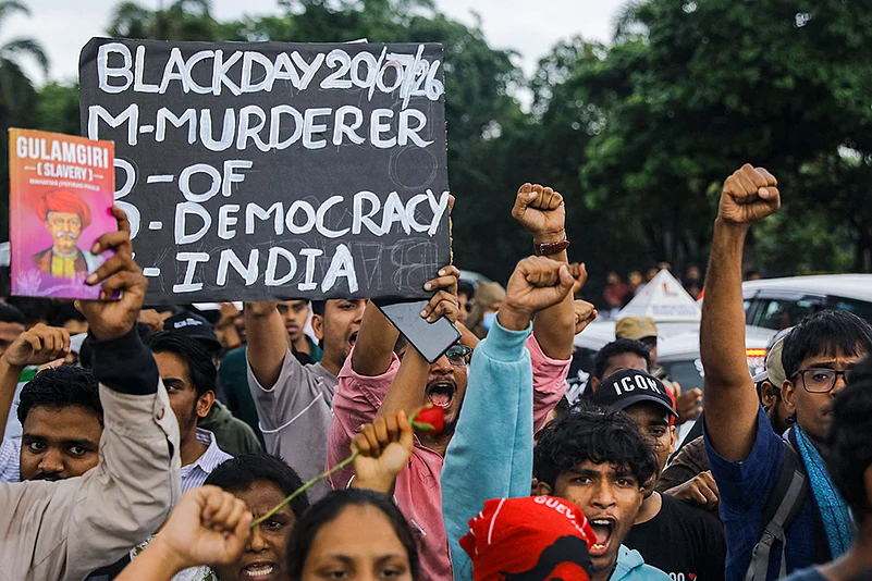 Protest in Hyderabad