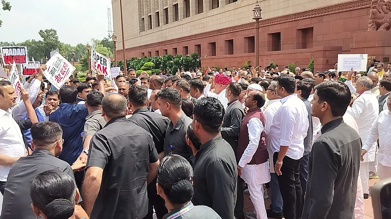 Protests in the Parliament Premises on Day 4 - null