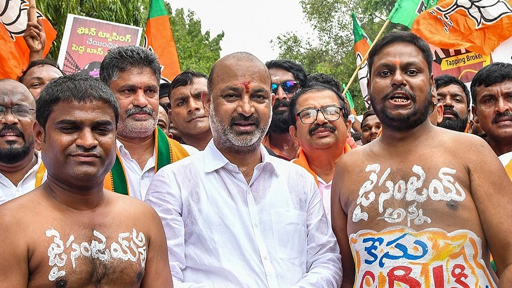 Bandi Sanjay Kumar appears before SIT - | Photo: PTI