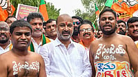 | Photo: PTI : Bandi Sanjay Kumar appears before SIT
