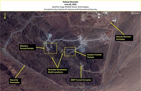 A June 30, 2026, Vantor Technologies image overview of Pickaxe Mountain.