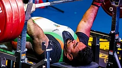 Jhandu Kumar performing during the para powerlifting even in the Commonwealth Games 2026 - Photo Credit - SAI