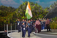 Commonwealth Games 2026 Opening Ceremony: Eleven Days Began With One Unforgettable Night | Photo: AP/Kin Cheung : The team from India arrives on stage during the Commonwealth Games opening ceremony in Glasgow, Scotland.