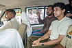 | Photo: PTI : Cockroach Janata Party (CJP) spokespersons Saurav Das and Ashutosh Ranka being escorted by police personnel en route to the Constitution Club of India for a meeting with the Centre over NEET paper leak, in New Delhi.