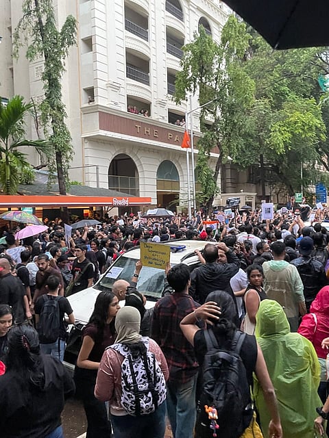 Protest after students were detained on 21st  July