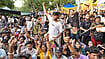 Outlook India : Protesters raise slogans during the Cockroach Janta Party-led demonstration