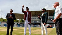 windiescricket/X : West Indies and Pakistan captains in toss ahead of 1st Test match 2026. 