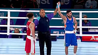 CWG : Sachin Siwach wins his bout against Keoma Al-Ahmadieh.