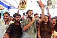 Day In Pics: July 25, 2026 | Photo: PTI : Cockroach Janta Party (CJP) Spokesperson Ashutosh Ranka addresses the media after Union Education Minister Dharmendra Pradhan resigned, at Jantar Mantar, in New Delhi, Saturday, July 25, 2026.