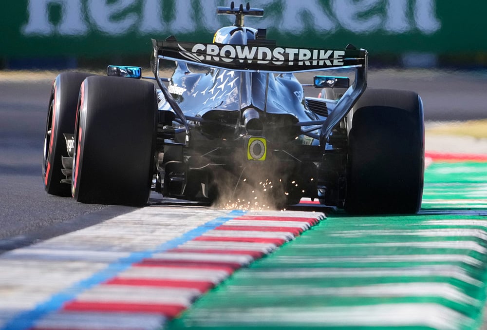 Hungarian Grand Prix practice session Britains George Russell 