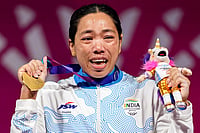 Mirabai Chanu Scripts History With Commonwealth Games Gold Hat-Trick | Photo: PTI/Ravi Choudhary : India's Mirabai Chanu wins gold medal in the women's 48kg Final weightlifting competition at the 23rd Commonwealth Games, in Glasgow, Scotland, Sunday, July 26, 2026. She clinched her third successive Commonwealth Games gold medal in the women’s 48kg category.