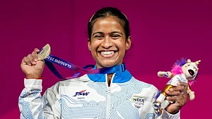 narendramodi/X : Gyaneshwari Yadav secured a brilliant silver medal in the women's 53kg category at the Commonwealth Games in Glasgow with a personal-best total lift of 199kg.