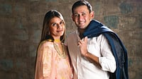 Special Arrangement : BCCI Chief selector Ajit Agarkar and his wife Fatema