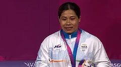 Bindyarani Sorokhaibam at the podium. - X/Screen Grab