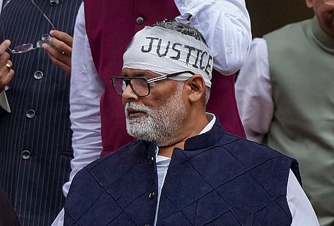 MP Pappu Yadav during the Monsoon session of Parliament, in New Delhi.